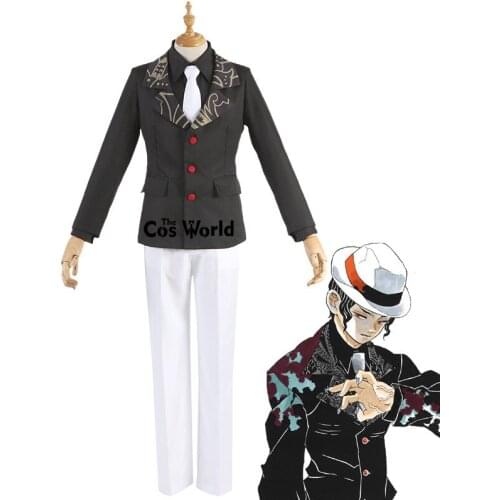 Demon Slayer: Kimetsu no Yaiba Kibutsuji Muzan Suits Uniform Coat Shirt Pants Outfit Anime Cosplay Costumes