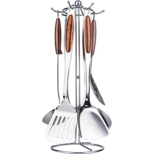 Kitchen Shelf Cooking Utensils Storage Rack Suspension Drain Tool Mildew Proof Anti-rust Hook Up Stainless Steel Spatula E11854