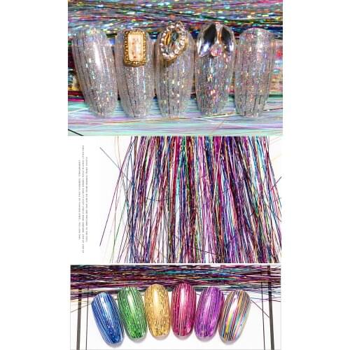 Metallic Gold, silver mixed pink String,Metallic Silver String Thread Wire, Thread Wire, nail art thread decoration 90 cm,KL2441