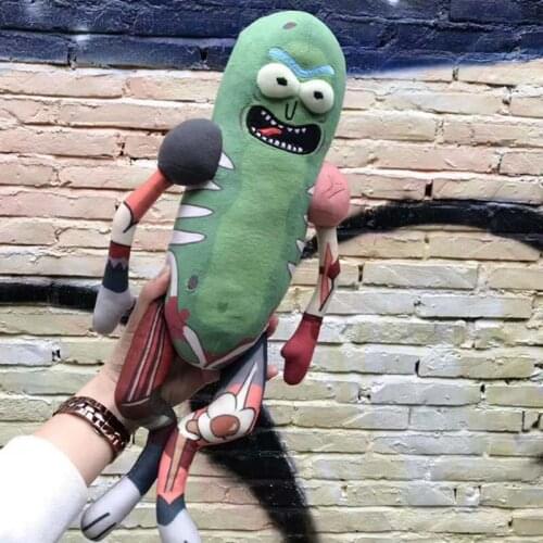 Kawaii Rick Plush Toys Doll Cute Pickle Rick Plush Soft Pillow Stuffed Toys for Children Kids Christmas Gifts Room Decoration