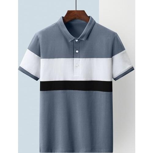 2021 Summer Mens Fashion High Quality Casual Lapel Short Sleeve Polo T-Shirt Mens Comfortable Breathable Cotton Polo T-Shirt