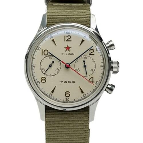 Vintage Pilot Chronograph Men Sea-Gull 1963 38mm 40mm ST1901 Arcylic Sapphire NATO Nylon Mechanical Watches Montre Homme zi zuan