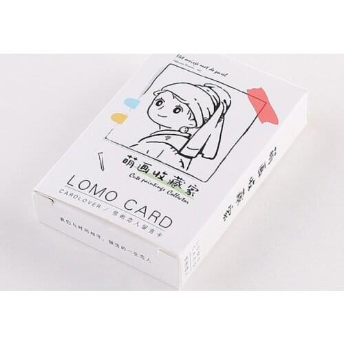 28 Sheets/Set Cute Painting Collection Lomo Card Cartoon Mini Postcard Message Card Christmas Gifts