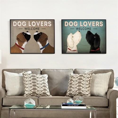 Vintage Posters and Prints Dog Lover Beagle Dachshund Wall Pictures for Living Room Home Decor Canvas Prints Wall Art Retro