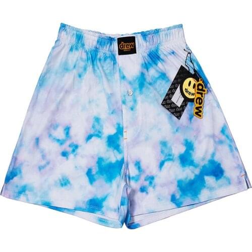 DREW Beach Shorts Mesh Breathable Summer Pants High Quality Tops HOUSE JUSTIN Brand Smiley Tie dye