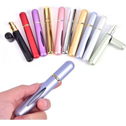 Mini Portable Refillable Perfume Spray Bottle Aluminum Makeup Water Atomizer Bottle Empty Container Travel Perfume Bottle Tool