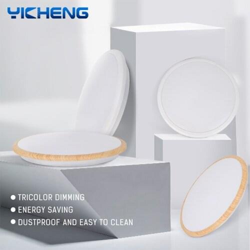 LED Ceiling Light Wood Grain LED Panel Lamp 30W 40W 80W Surface Mounted LED Down Light AC220V Nordic Style For Indoor Lighting