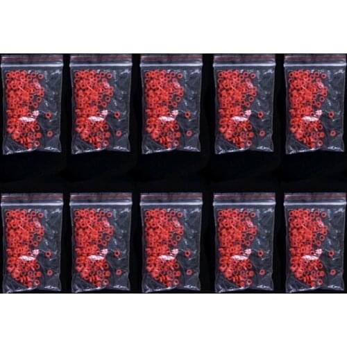 10 Bags Approx. 2000pcs Portable Fishing Baits Earthworm Bloodworm Clip Rubber Rings Carp Fishing Ring Fishing Tackle Accessory
