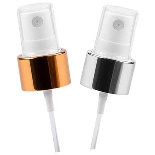 18 20 24 410 Silver Gold Aluminum Collar Mist Sprayer Perfume Pumps, Metal Perfumes Pump Fine Sprayer 50pc/lot