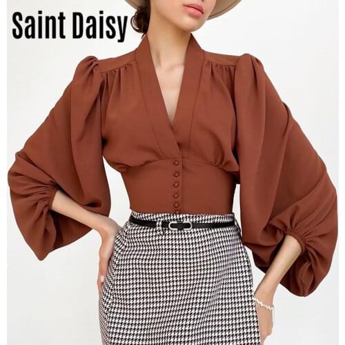 Saint Daisy Womens Chiffon Shirts