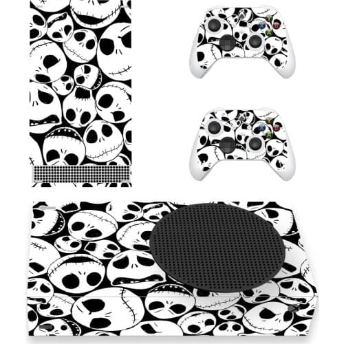 Skull Style Xbox Series S Skin Sticker for Console & 2 Controllers Decal Vinyl Protective Skins Style 1
