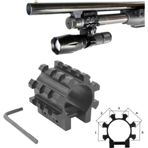 25.4mm 20mm rail 1Inch Hollow Five-Sided Rifle Scope Gun Airgun Flashlight Laser Sight Airsoft Accessories For Hunting