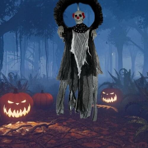 Halloween Decor Ghostface Scarecrow Garland Decoration Garden Scary Hanging Grimace Skull Ghost Garland Ornaments Garden Decor