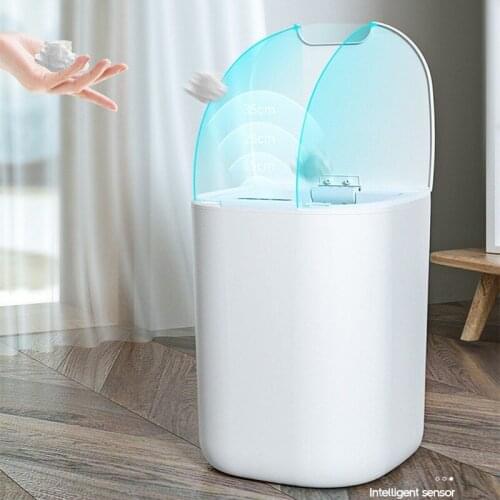 Smart Kitchen Trash Can Garbage Recycle Bin Bathroom Automatic Trash Can Home Office Storage Poubelle Bureau Cleaning Tools DF50