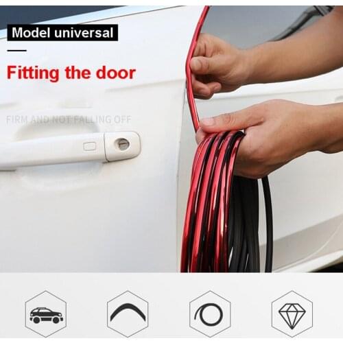 Universal 5M Car Door Edge Scratch Protector Strip Guard Trim Auto Door Anti Collision Strip Plating Car-styling Car Decoration
