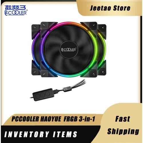 PCCOOLER HAOYUE FRGB 3-in-1 kit chassis fan 12CM 5V 3Pin three PWM mute addressable 120mm dual aperture fan with controller