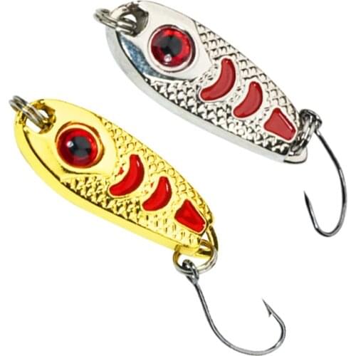 X-Fin1.5g 2.5g 3g 5g Bait for Trout Spoon Lure Tail Spinner Spinning Spoons Microbless Spinner Lure Spoon Fishing Lure