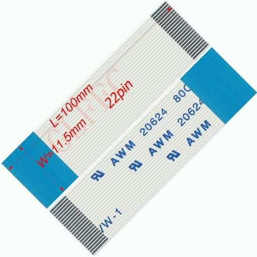 0.5pitch 14~22pin 270~740mm B-type Flexible Flat Cable FFC awm 20624 ROHS for TTL LCD DVD Computer