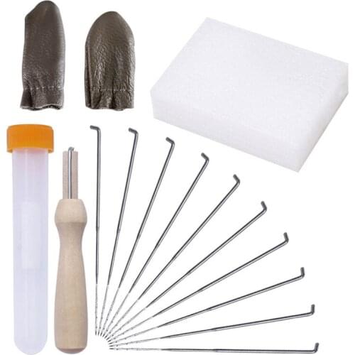 1Set DIY Felting Tools Felt Kit with Needle Craft Kit Wool Felting DIY PIN Felting Needle Tool Set Felting Needles Clear Bottle