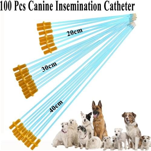 100PCS Wholesale Canine Sperm Injection Semen Deposition Artificial Insemination Pet Dog Disposable Vas Deferens Pipe Catheter