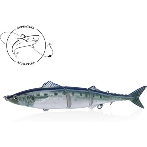 205mm/54.6g 3D Eyes Bionic 4 Segments Swimming Hard Fishing Bait Multi Jointed Bait Artificial Wobbler Plastic Fishing Lures