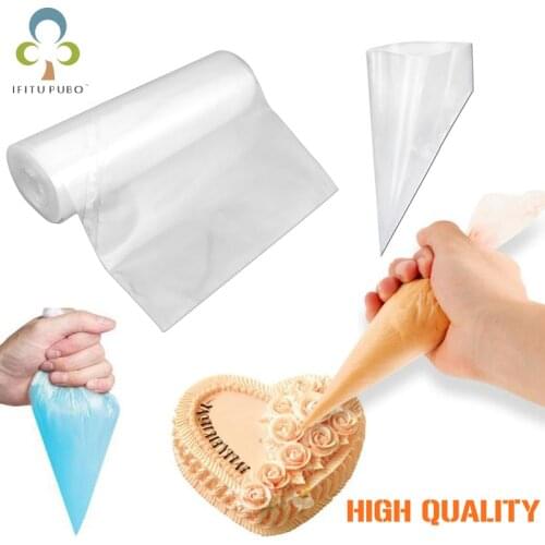 50pcs/roll Disposable Pastry Bag Icing Piping Cake Cupcake Decorating Bags Fondant Cake Cream Pastry Tip Baking Tools ZXH