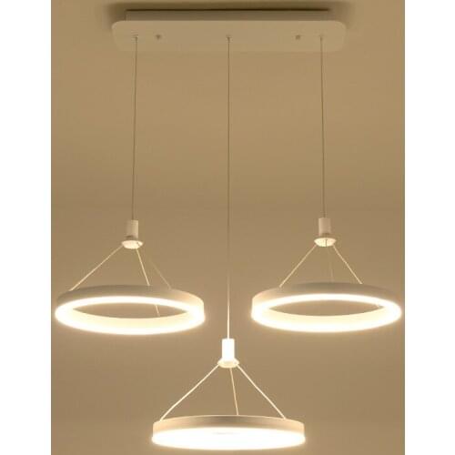 BDBQBL 3 Head Modern Pendant Lights For Bedroom Lifespan 50000 Hours Pendant Lamp Postmodernism Simpler LED Restaurant Hanglamp