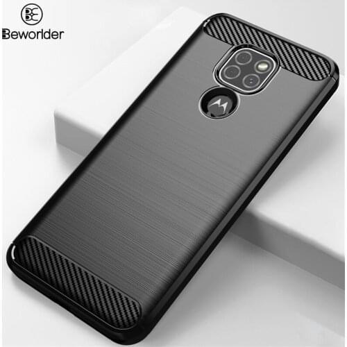 For Motorola Moto G9 Play G8 Plus Cases Covers Silicone Carbon Fiber Soft TPU Protection For Moto G9 G8 Power Lite Phone Cases