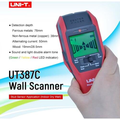 UNI-T Stud Finder Sensor Wall Scanner 4 in 1 Electronic Stud Sensor Beam Finders Wall Detector Center Finding with LCD Display