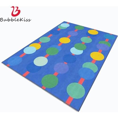 Bubble Kiss Blue Modern Carpet for Home Living Room Colored Circle Pattern Customized Bedroom Rug Sofa Table Bedside Door Mats