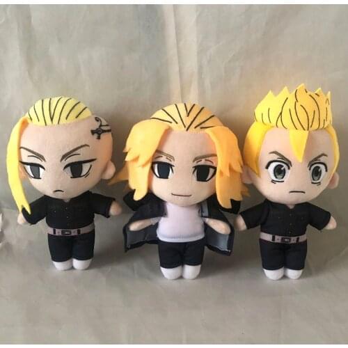 Tokyo Revengers Cute Plush Doll Toy Manjiro Ken Takemichi Hinata Atsushi Anime Soft Stuffed Pillow Kids Gift 20cm