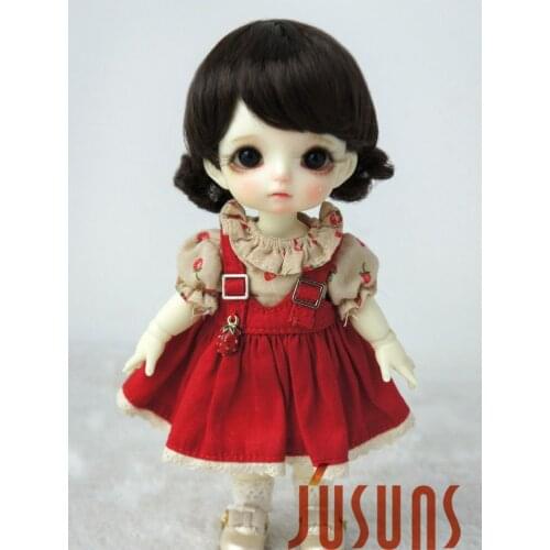 JD400 1/12 1/8 1/6 Double Curly pony BJD wigs for size 4-5inch 5-6inch 6-7 inch doll Fashion synthetic mohair doll hair