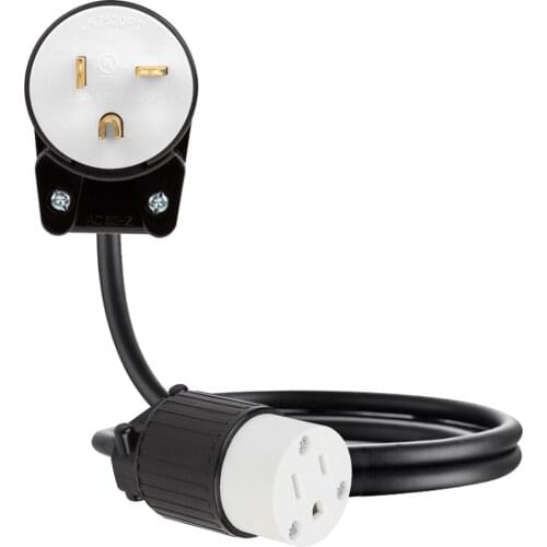 JORINDO American Standard Industrial Grade conversion line for NEMA 5-20P 90-degree bend male plug to 5-15R female socket