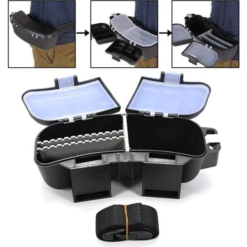 Fishing Bait Tackle Box Multifunctional Fishing Box Portable Waist Carrier Lure Reel Holder Container Storage Box Fishing Tools