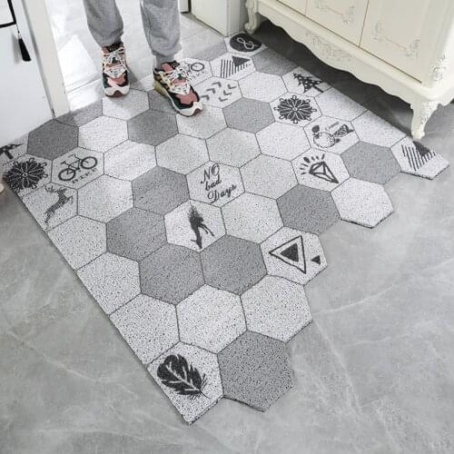 Home Door Mat Hallway Bedroom Living Room Porch Entrance Door Mat Carpet Washable Can Be Cut Waterproof Anti-slip PVC Mat Carpet