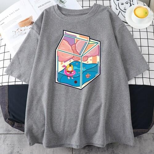 Milk Box Kenma Kozume Stickerprinted Tshirt Womens Fashion Big Size Top Creative Cool Tshirts Vintage S-Xxxl WomenS T-Shirts