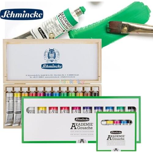 SCHMINCKE Akademie Fine Artists' Gouache Color Set,opaque Watercolors, Can Painting on Paper, Card, Canvas,Art supplies