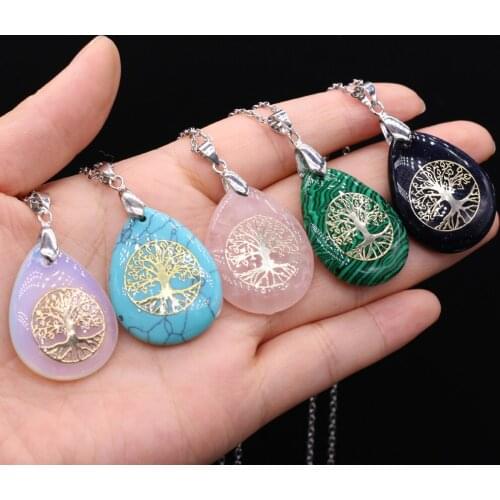 Natural Semi-precious Stone The Seven Chakras 25x32mm Metal Alloy for DIY Jewelry Making High Quality Gift