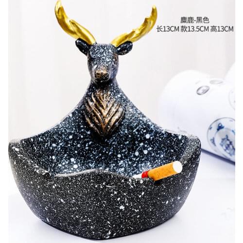 2021 New Cartoon Animal Elk Ashtray Resin Ashtray Creative Decoration Home Send Boyfriend Gift Ashtray Smoking Accessories