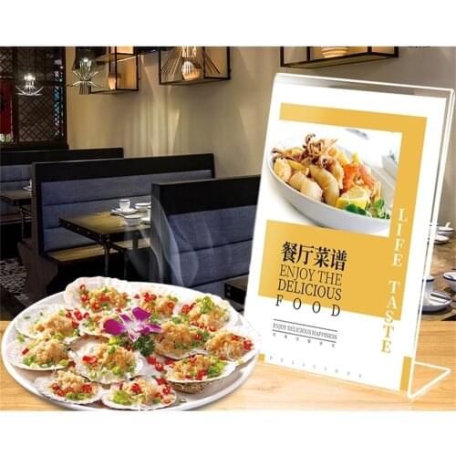 Office Acrylic A6 Display Leaflet Stands Counter Plastic Message Board Menu College Holder School for Business Poster Frame