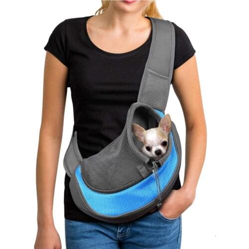 Pet Dog Sling Carrier Breathable Mesh Travel Safe Sling Bag Carrier for Dogs Cats Outing Portable Messenger Puppy Shoulder Bag