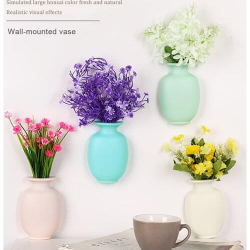 Hanging vase silicone vase with refrigerator glass No trace of magical rubber stickers on the wall magic wall