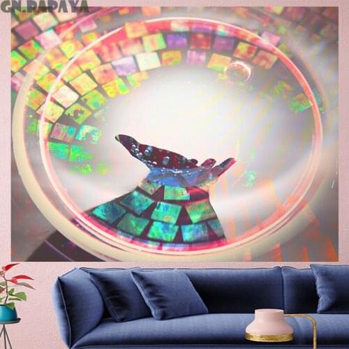 Psychedelic rainbow hand Tapestry hippie Wall Hanging personality Pop style goblen Art abstract Wall Carpet fashion Home Decor