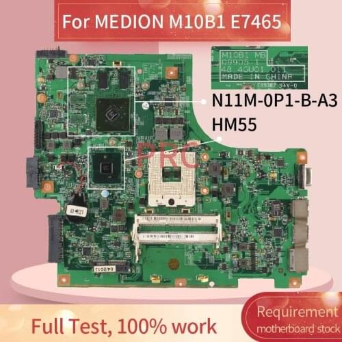 09905-1 For MEDION M10B1 E7465 Naptop motherboard HM55 N11M-0P1-B-A3 DDR3 Notebook Mainboard