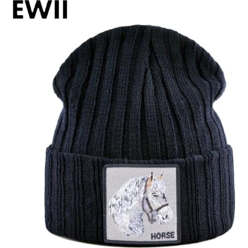 Children winter beanie warm knitted hat beanies skull chapeau femme ladies animal winter cap unisex embroidery hats for men