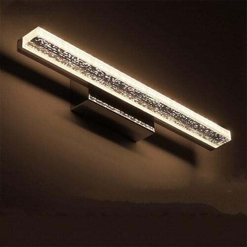 Led Acrylic Bubble Stainless Steel Wall Lamps Bedroom Mirror Headlight Bathroom Waterproof Anti-fog Sconces Wall Mirror Lights