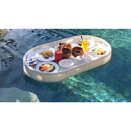 Freeshipping 100x50x15cm Rattan floating plate for Outdoor Rattan Sofa Hotel spa Swimming pool Outdoor Tray