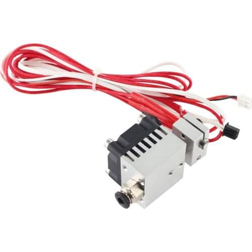 V6 aluminum extrusion bowden hotend kit compatible with PT100 sensor 1.75mm 0.4mm 12V for Reprap Prusa 3D printer