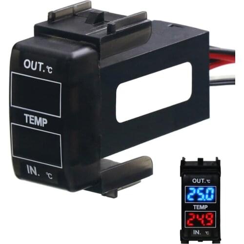 Car internal/external temperature display, dual temperature sensors use for NISSAN,Qashqai,Tiida,X-trail,Sunny,NV200,Teana