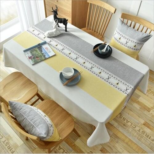 Tablecloth waterproof and oil-proof disposable rectangular pad Nordic household sliver fabric net red isn style table cloth